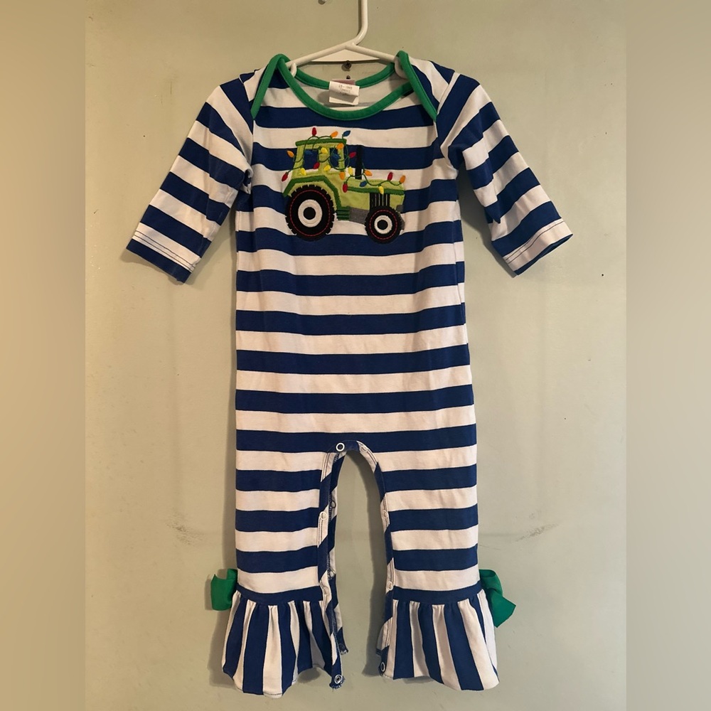 Ric Rac Ruffle 24 month Christmas one piece